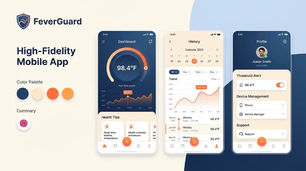 FeverGuard — IoT Thermal Tracker interface