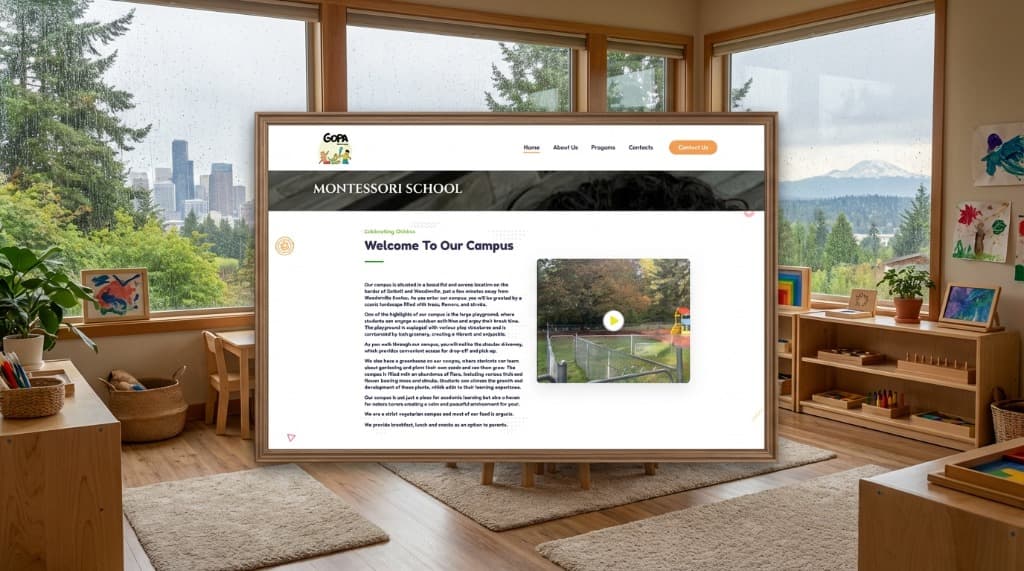 GOPA — Montessori Campus Portal interface