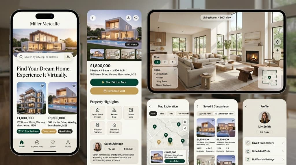 Miller Metcalfe — Virtual Tour Portal interface